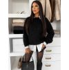 Černý vlněný svetr JERSEY (Veľkosť ONESIZE)