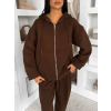 Hnědá bavlněná pohodlná oversize mikina SILKY (Veľkosť ONESIZE)