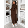 Hnědá bavlněná pohodlná oversize mikina SILKY (Veľkosť ONESIZE)