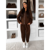 Hnědá bavlněná pohodlná oversize mikina SILKY (Veľkosť ONESIZE)