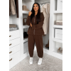 Hnědá bavlněná pohodlná oversize mikina SILKY (Veľkosť ONESIZE)