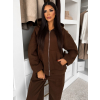 Hnědá bavlněná pohodlná oversize mikina SILKY (Veľkosť ONESIZE)