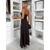 Hnědý elegantní dlouhý komplet set ARIVELLE (Veľkosť ONESIZE)