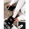 Černé huňaté domácí pantofle SOFTIES (Veľkosť 36-37)