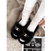 Černé huňaté domácí pantofle SOFTIES (Veľkosť 36-37)