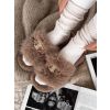 Hnědé huňaté domácí pantofle SOFTIES (Veľkosť 36-37)