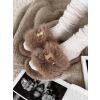 Hnědé huňaté domácí pantofle SOFTIES (Veľkosť 36-37)