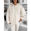 Krémová bavlněná pohodlná oversize mikina SILKY (Veľkosť ONESIZE)