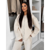 Krémová bavlněná pohodlná oversize mikina SILKY (Veľkosť ONESIZE)