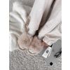 Krémové huňaté pantofle PUFFY (Veľkosť 36-37)
