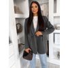 Šedé společenské oversized sako GARMONI (Veľkosť ONESIZE)