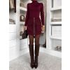 Vínová krátká sukně GLIMARO na zip (Veľkosť ONESIZE)