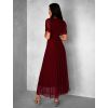 Bordó tylové dlouhé společenské šaty VOLYADA (Veľkosť ONESIZE)