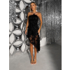Čierne spoločenské flitrové šaty BEMUNO