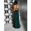 Smaragdové dlhé viazacie variabilné spoločenské šaty CUPAUCA