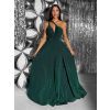Smaragdové dlouhé vázací variabilní společenské šaty CUPAUCA (Veľkosť ONESIZE)