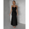 Čierne spoločenské dlhé šaty ALVEA
