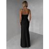 Černé společenské dlouhé šaty FAYELA (Veľkosť ONESIZE)
