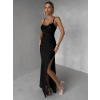 Čierne spoločenské dlhé šaty FAYELA