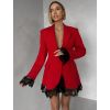 Červené elegantní sakové šaty GIACCA s krajkou (Veľkosť ONESIZE)