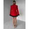 Červené elegantní sakové šaty GIACCA s krajkou (Veľkosť ONESIZE)