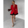 Červené elegantné sakové šaty GIACCA s čipkou