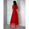 Červené tylové dlhé spoločenské šaty VOLYADA