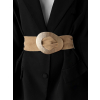 Krémový elegantní semišový pásek XELMINA (Veľkosť 110 cm)