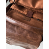 Tmavě hnědý elegantní koženkový baťoh SAROLYN (Veľkosť ONESIZE)