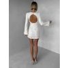 Bílé flitrované krátké koktejlové šaty ELYSIA s kraťásky (Veľkosť ONESIZE)