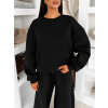 Černá bavlněná zateplená oversize mikina LOFARI (Veľkosť ONESIZE)