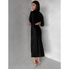Černé asymetrické midi šaty BAJRO (Veľkosť ONESIZE)