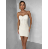 Krémové korzetové mini šaty NOMASHI