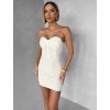 Krémové korzetové mini šaty NOMASHI (Veľkosť M/L)