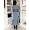 Modré džínové dlouhé šaty ROUKALA (Veľkosť M/L)