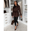 Tmavo hnedý semišový kabátik VYNADRA