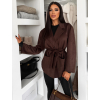 Tmavo hnedý semišový kabátik VYNADRA