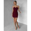 Vínové korzetové krátké mini šaty NOMASHI (Veľkosť M/L)