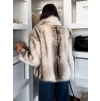 Biely kožušinový faux fur krátky kabátik CAVONTE