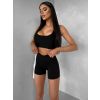 Černé sportovní kraťasy NALIRE s push-up efektem (Veľkosť L)