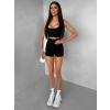 Čierne športové pusp-up mini kraťasy BELIRA s riasením