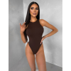 Hnědé basic elastické body LORIMY (Veľkosť L)