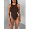 Hnědé basic elastické body LORIMY (Veľkosť L)