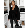 Čierna elegantná zavinovacia tvarujúca tunika SINTOA
