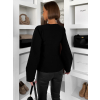 Čierna elegantná zavinovacia tvarujúca tunika SINTOA