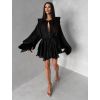 Černé elegantní koktejlové šaty DIVINE (Veľkosť ONESIZE)