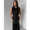 Černé společenské plesové třpytivé šaty SECTOR (Veľkosť M/L)