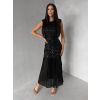 Černé společenské plesové třpytivé šaty SECTOR (Veľkosť M/L)