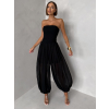 Čierny elastický štýlový overal ROVALY