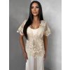 Krémové elegantní šaty GOTHIC s krajkovým topem (Veľkosť M/L)